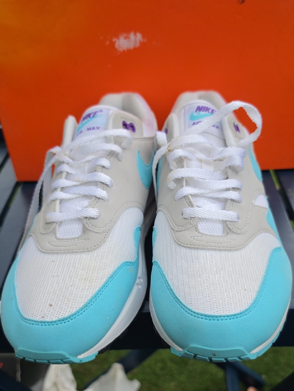 DS NIKE AIR MAX 1 ANNIVERSARY AQUA 908375 105 2017 US 10 NIB rare